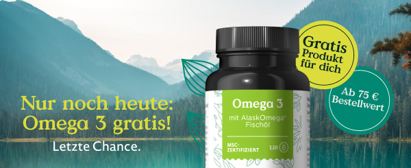 Nur noch heute: Omega 3 gratis!