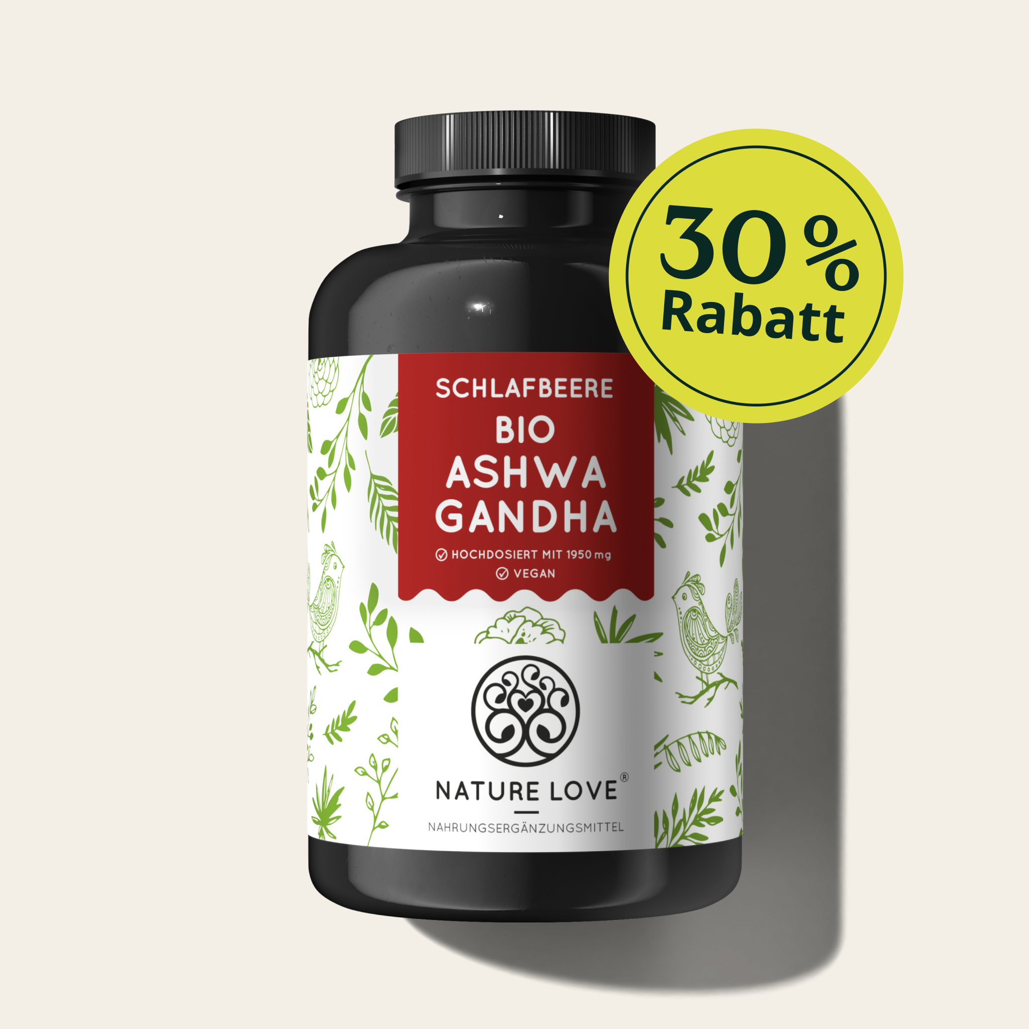 30 % auf Bio Ashwagandha Kapseln